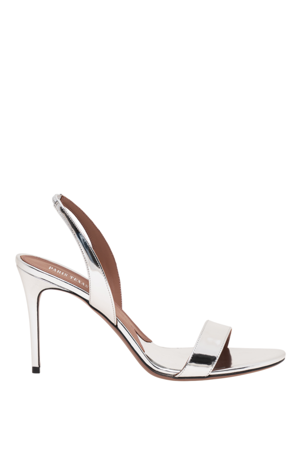 Vera sandals in metallic leather with a mirror effect - photo 1