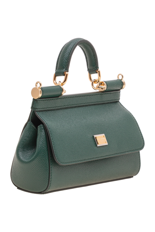Dolce & Gabbana small sicily bag in green dauphine calfskin 195019 - photo 3