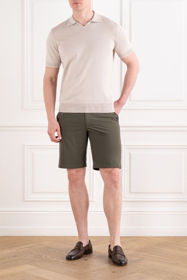 Men's premium quality Bermuda shorts in khaki color - photo 2