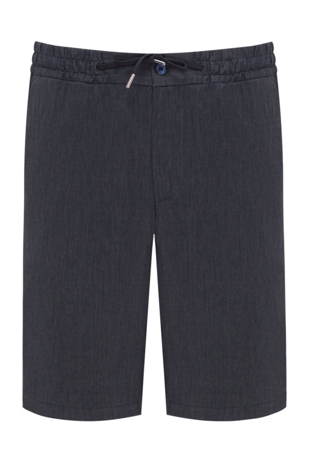 Cesare di Napoli men's dark blue bermuda shorts made of textured fabric 195056 - photo 1