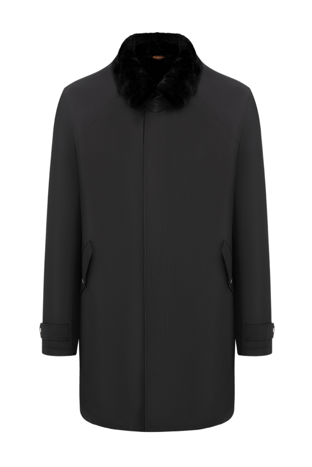 Seraphin men's black fur coat with a hidden fastening 195060 - photo 1