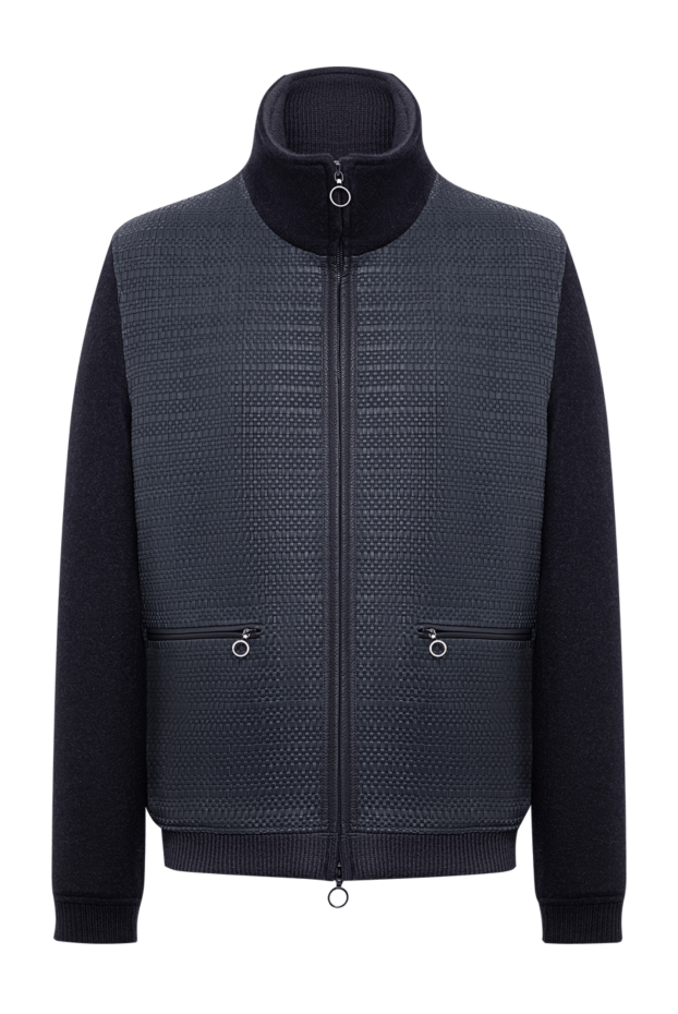 Seraphin a combination bomber jacket made of woven leather and ultra-soft cashmere 195072 - photo 1