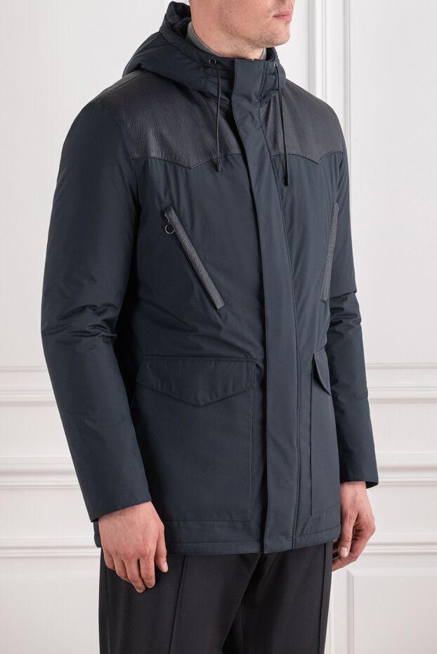 Seraphin men's fur-lined parka jacket with a yoke and hood 195075 - photo 3