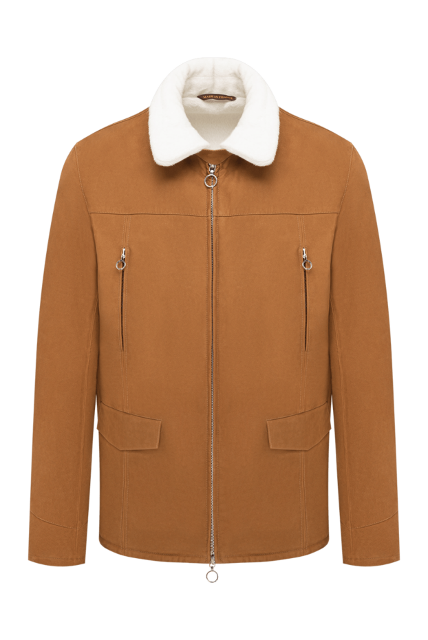 Seraphin men's suede jacket with fur and contrast collar 195076 - photo 1
