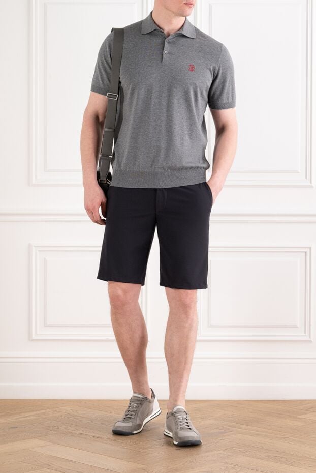 Cesare di Napoli men's deep black smooth bermuda shorts 195087 - photo 2