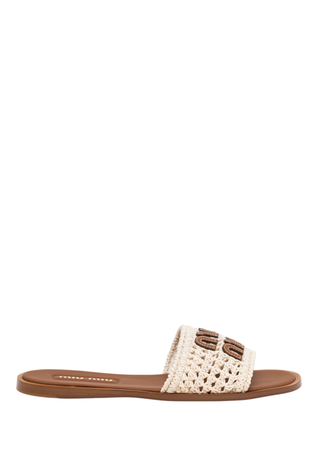 Miu Miu crocheted upper flip-flops with leather soles 195123 - photo 1