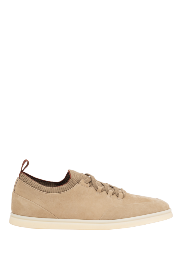 Loro Piana beige suede sneakers with knit inserts 195126 - photo 1