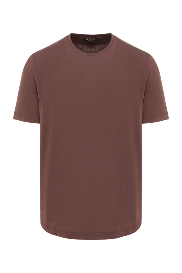 Loro Piana levo men's brown silk and cotton knit t-shirt 195141 - photo 1