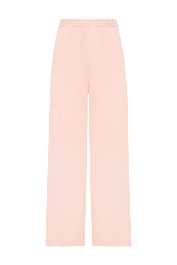 Loro Piana valerio wide-leg trousers in pink linen 195147 - photo 1