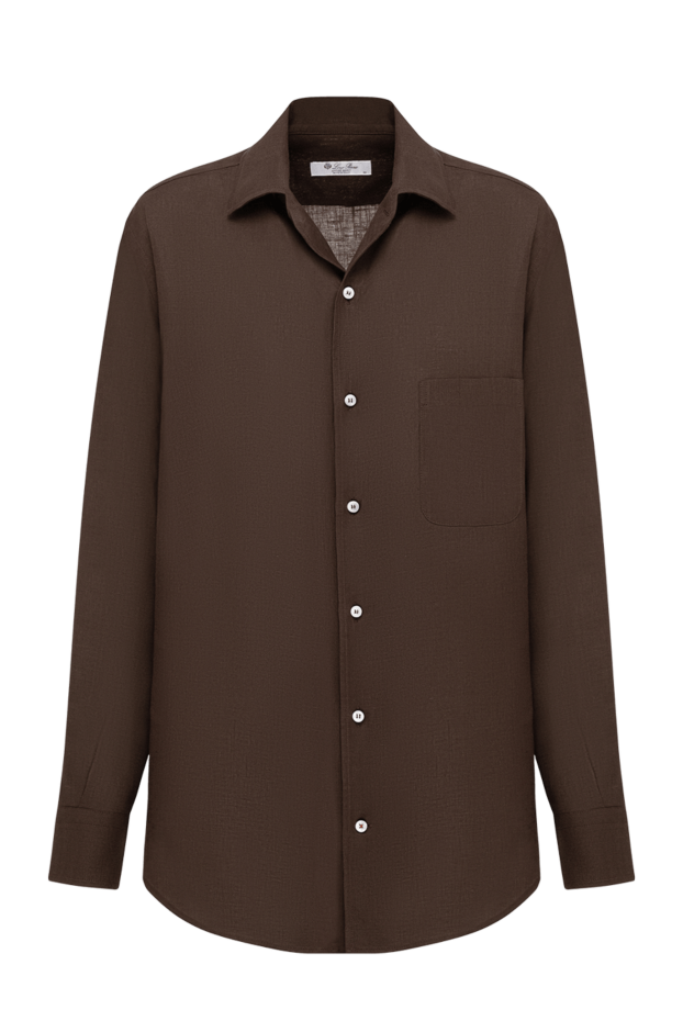 Loro Piana andre women's linen shirt in brown 195150 - photo 1