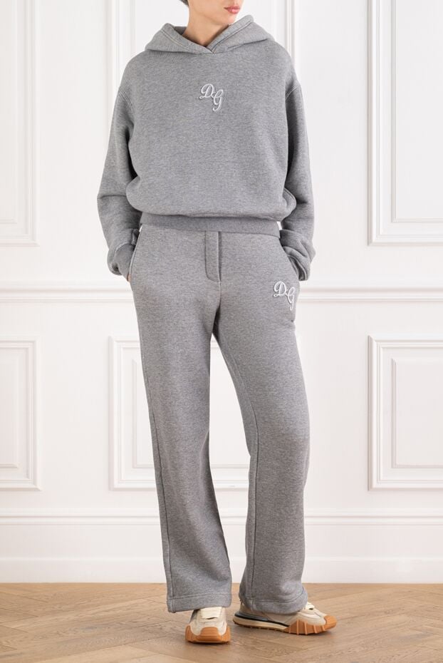 Dolce & Gabbana soft grey fleece hooded tracksuit 195158 - photo 2