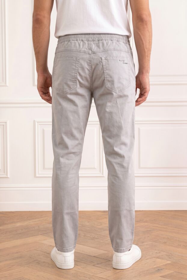 Zilli men's light gray casual drawstring trousers 195323 - photo 3