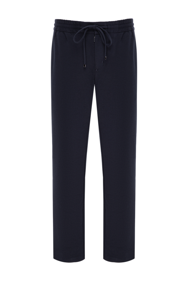 Zilli men's muted indigo blue knitted track pants 195334 - photo 1