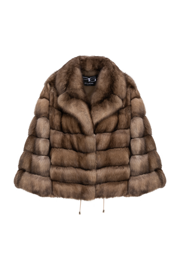FG Furs short sable jacket with drawstring and horizontal layout 195364 - photo 1