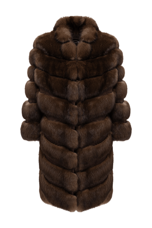 FG Furs long sable coat with a combined diagonal-transverse layout 195372 - photo 1