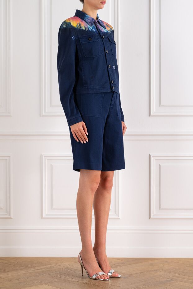 Dior denim suit with tie-dye jacket and shorts 195384 - photo 3