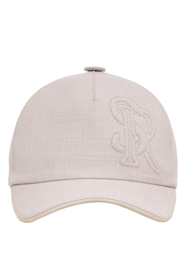 Stefano Ricci men's beige baseball cap made from a premium blend of wool, silk and linen 195385 - photo 1