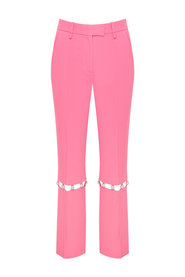 Giuseppe Di Morabito pink trousers with open knee slits and crystal chains 195391 - photo 1