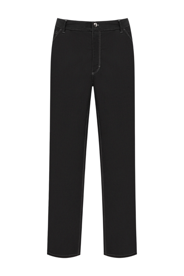 Zilli men's black straight-leg jeans with contrast stitching 195598 - photo 1