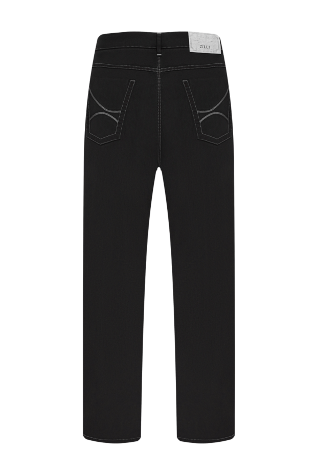Zilli men's black straight-leg jeans with contrast stitching 195598 - photo 2