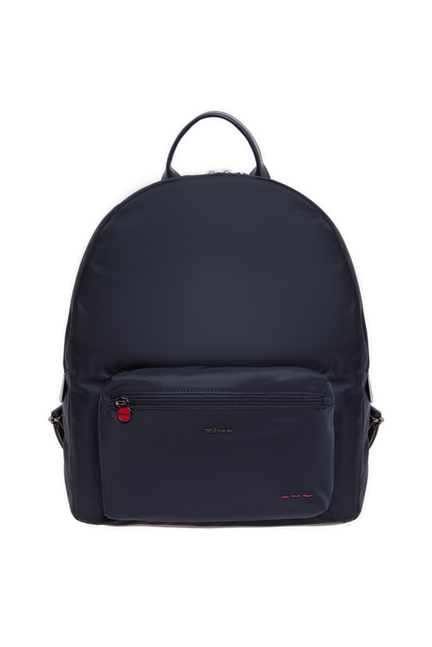 Kiton blue urban backpack made of high-tech textile with leather handles 195835 - photo 1