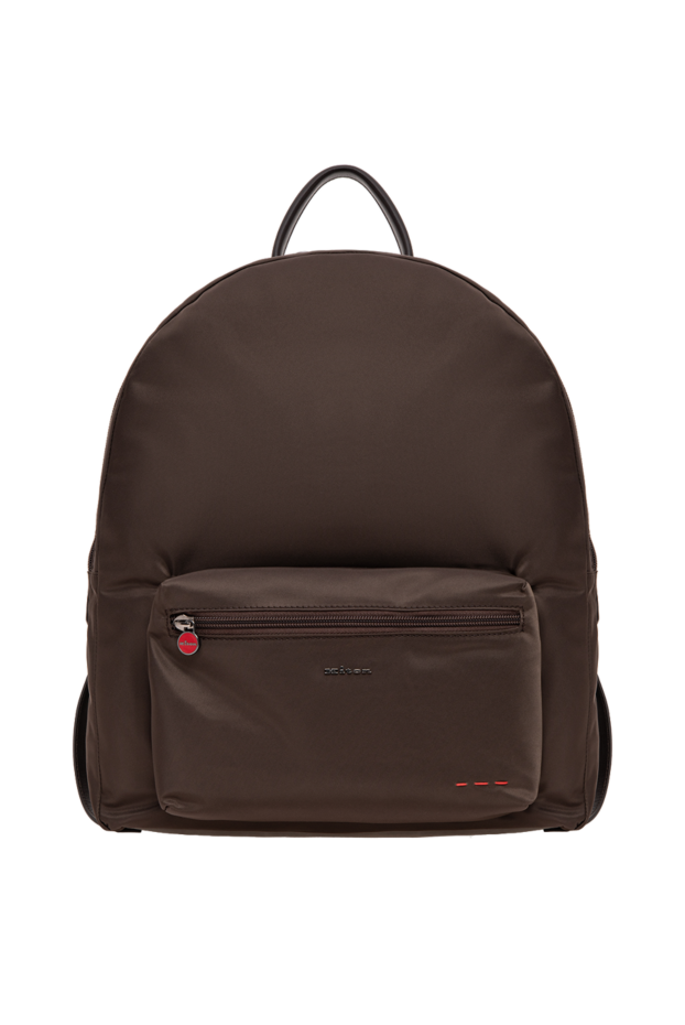Kiton brown urban backpack made of high-tech textile with leather handles 195836 - photo 1