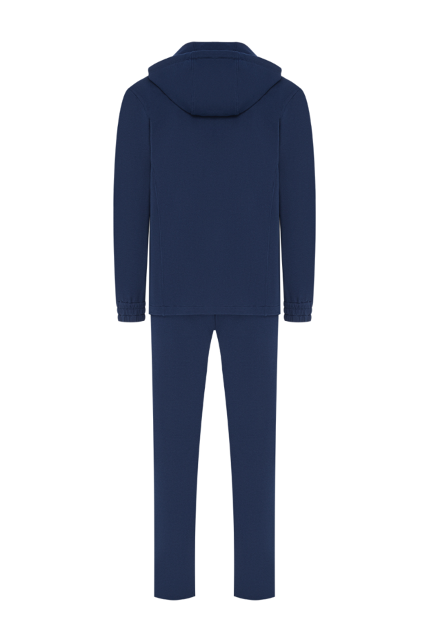 Kiton men's knitted suit made of thick cotton in dark blue 195854 - photo 3