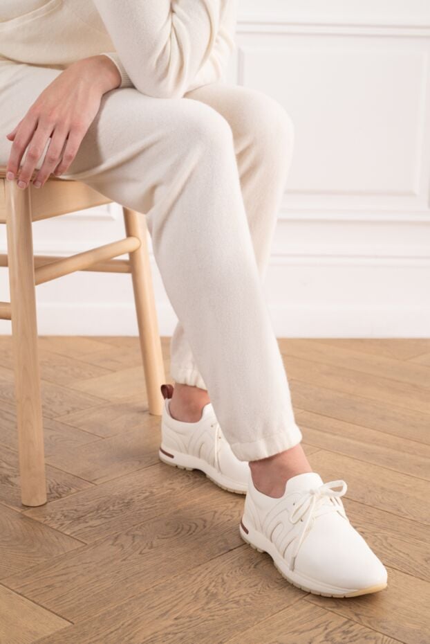Loro Piana 360 lp flexy walk white leather sneakers 195884 - photo 2