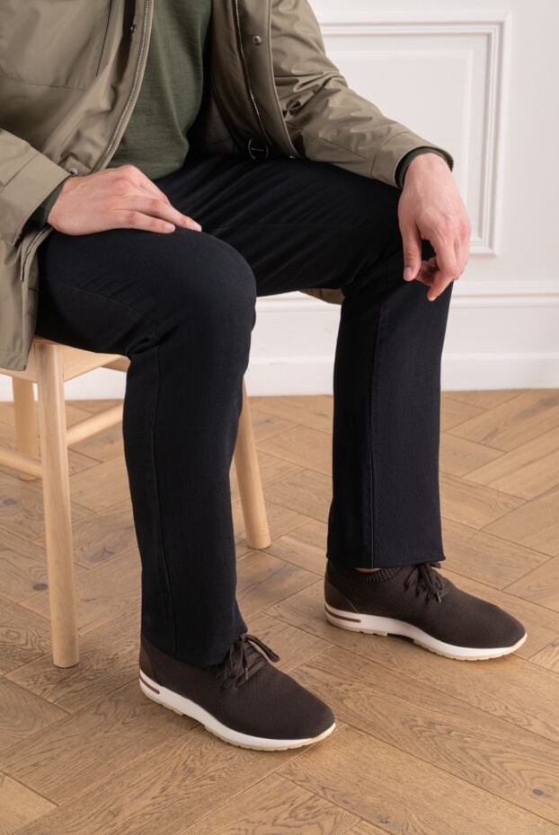 Loro Piana brown 360 lp flexy walk sneakers made of double-layer knit wool 195892 - photo 2