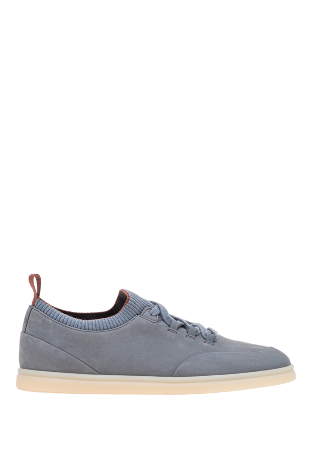 Loro Piana soho walk blue calfskin slip-ons 195898 - photo 1