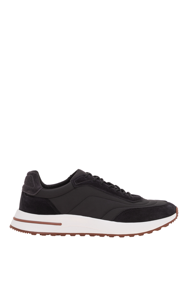 Loro Piana black technical textile and suede combination sneakers 195904 - photo 1