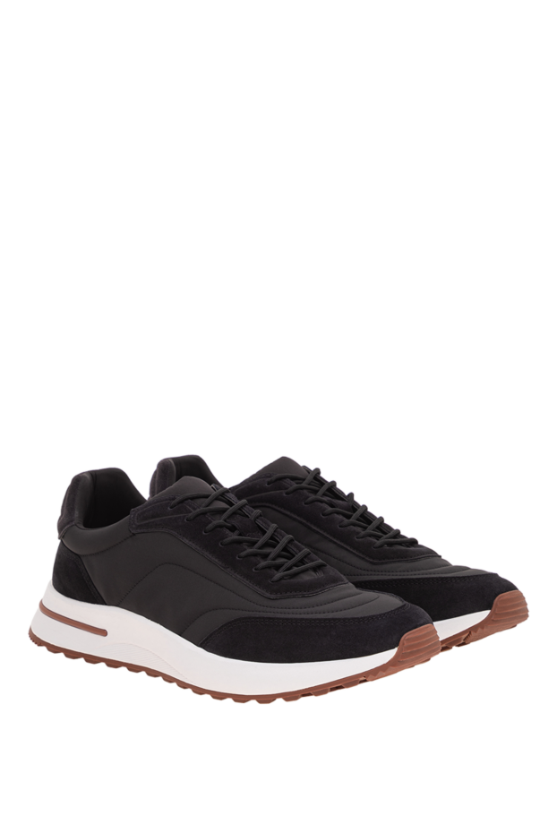Loro Piana black technical textile and suede combination sneakers 195904 - photo 3