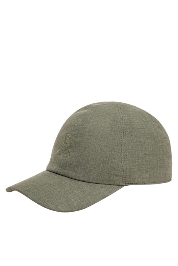 Loro Piana khaki linen baseball cap with embroidery 195908 - photo 3