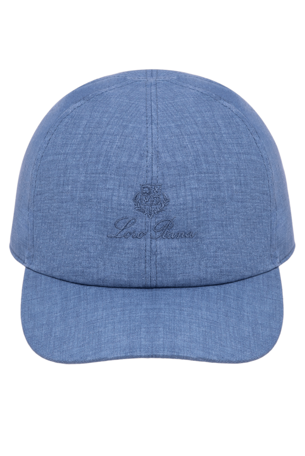 Loro Piana blue breathable linen baseball cap with embroidered logo 195910 - photo 1