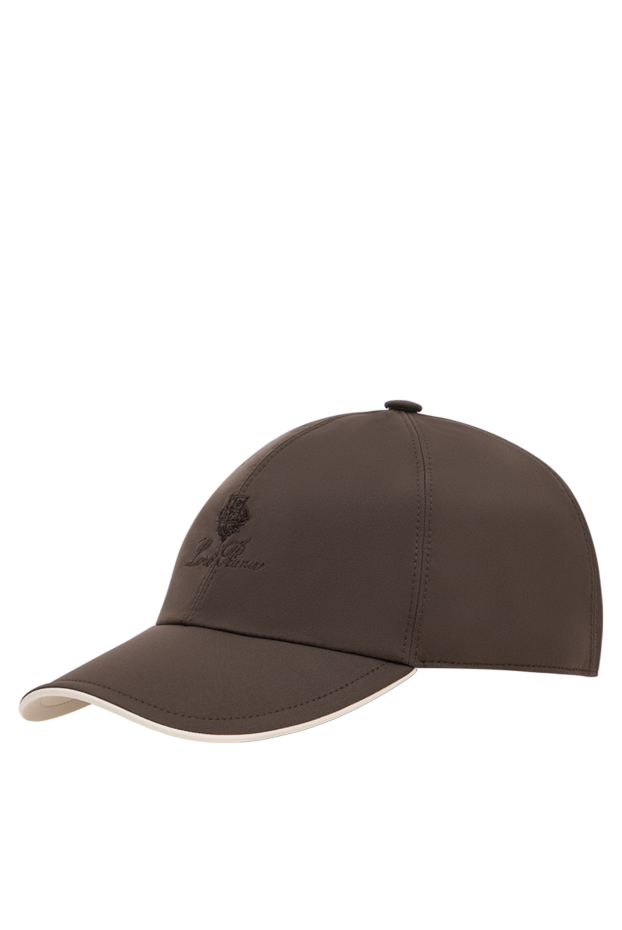 Loro Piana men's dark brown windproof microfiber baseball cap with light trim 195914 - photo 3
