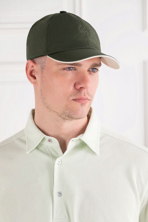 Loro Piana men's khaki baseball cap made of technical microfiber 195915 - photo 2