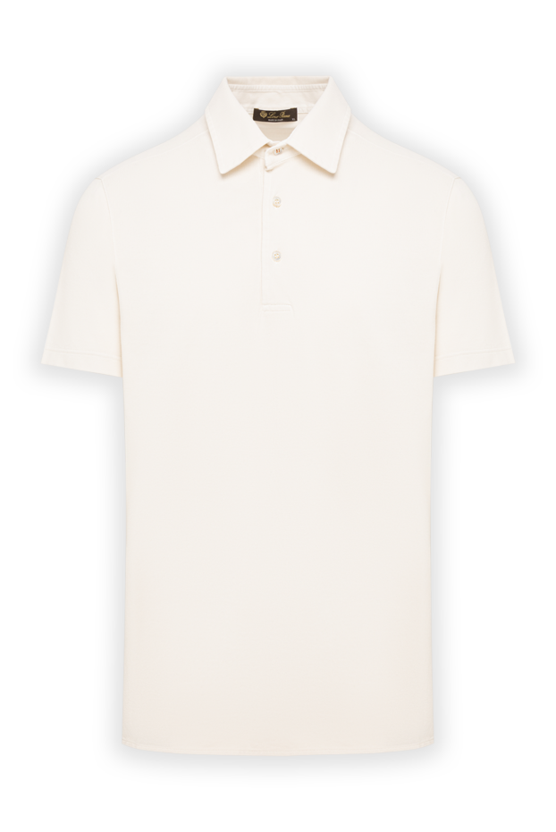 Loro Piana men's off-white knit polo shirt with a concealed placket 195924 - photo 1