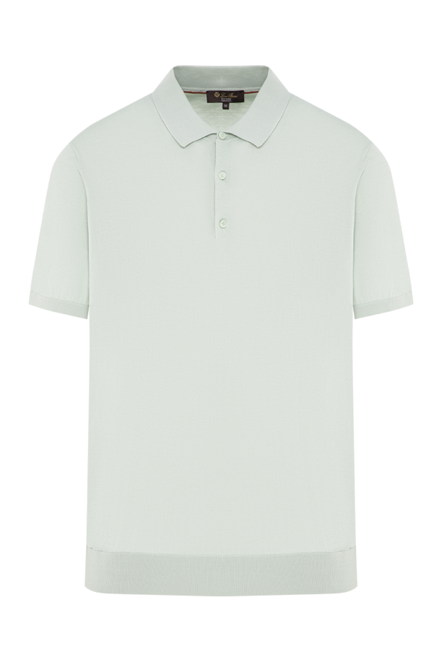 Loro Piana men's mint green knit polo shirt with a wide elastic waistband 195925 - photo 1