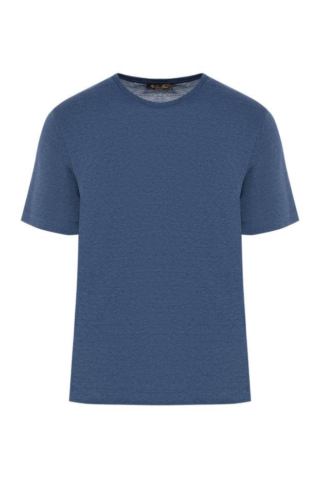Loro Piana mazzorbo men's blue silk and cotton knit t-shirt 195933 - photo 1