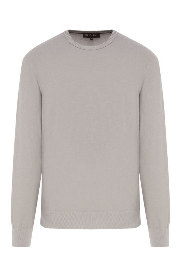 Loro Piana men's walkery basic gray slim round neck jumper 195938 - photo 1