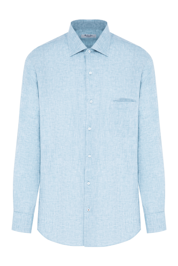 Loro Piana andre classic shirt in cool blue linen 195951 - photo 1