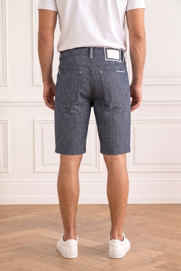 Scissor Scriptor men's denim bermuda shorts with a large white patch 195967 - photo 2