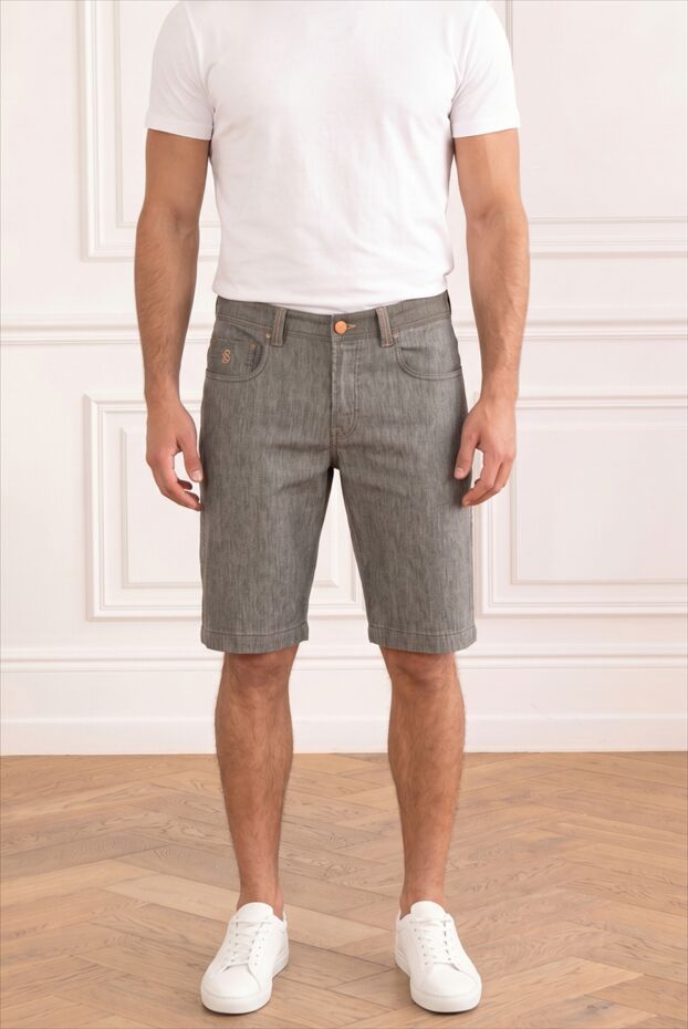Scissor Scriptor men's lightweight denim blend bermuda shorts 195993 - photo 1