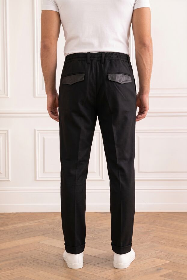 Scissor Scriptor black tapered trousers with creases and an elastic waistband 196137 - photo 2