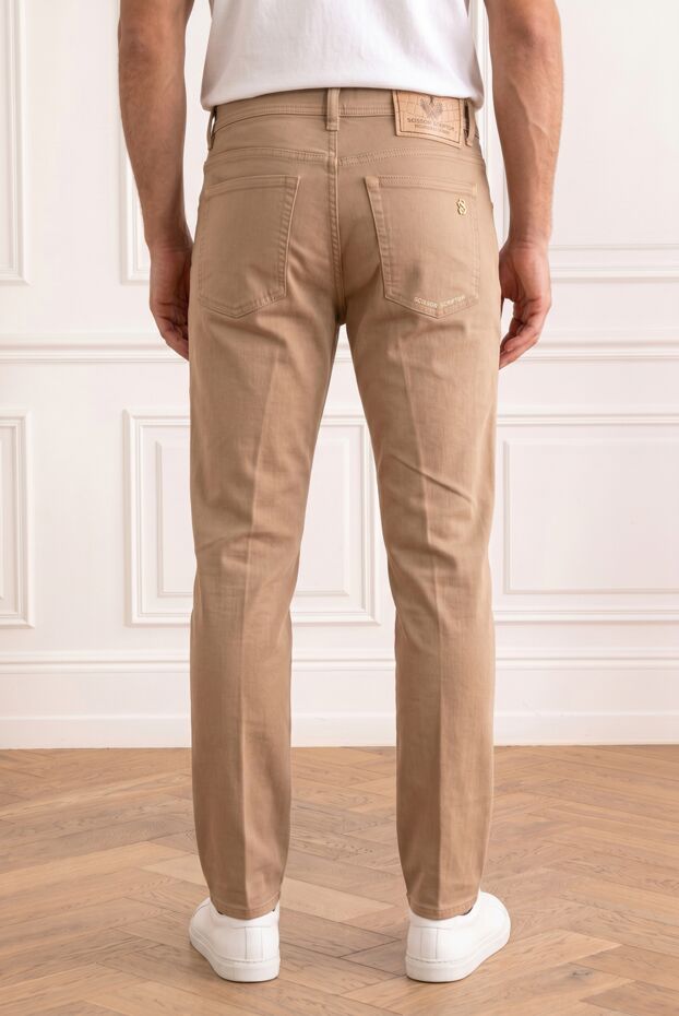 Scissor Scriptor men's beige jeans with gold embroidery 196184 - photo 2