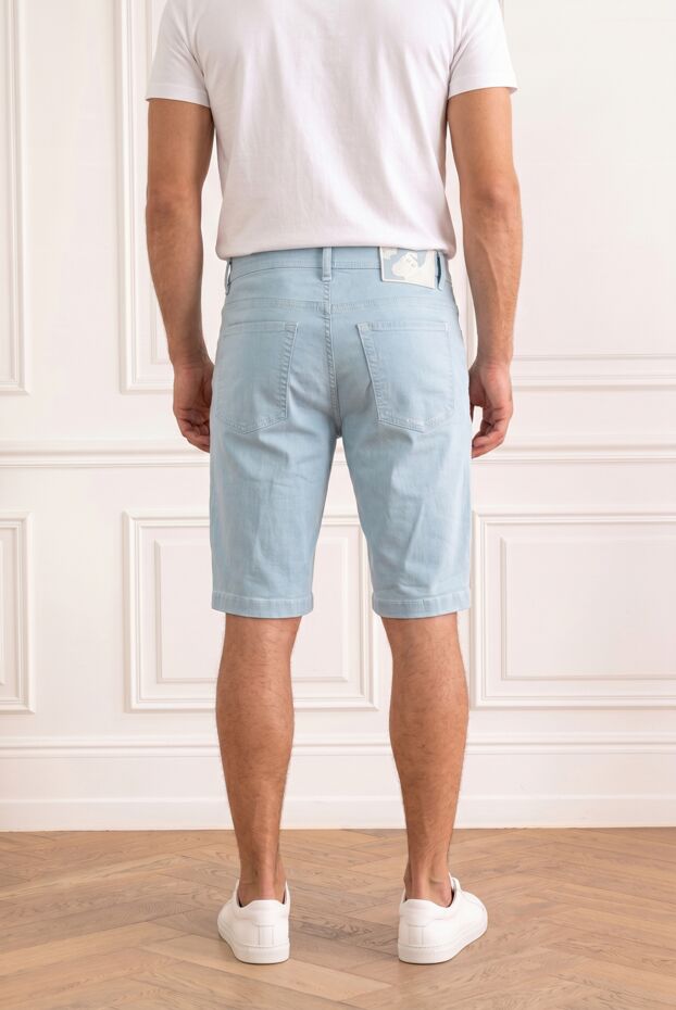 Scissor Scriptor light blue bermuda shorts made of thin denim with a camouflage insert 196223 - photo 2