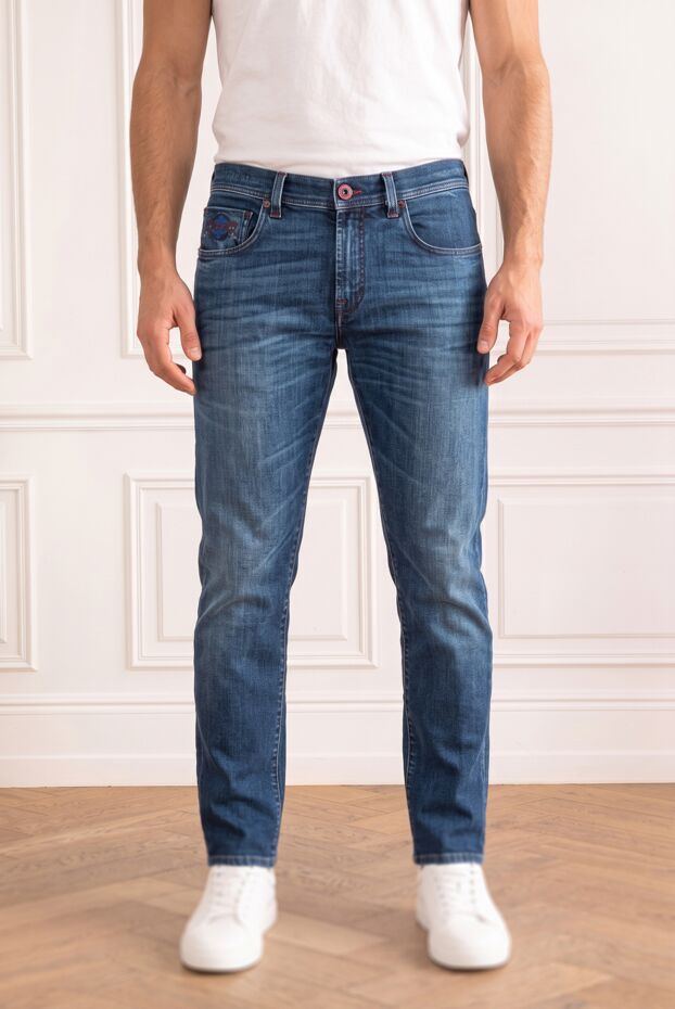 Scissor Scriptor blue skinny jeans with a subtle natural distressing effect 196224 - photo 1