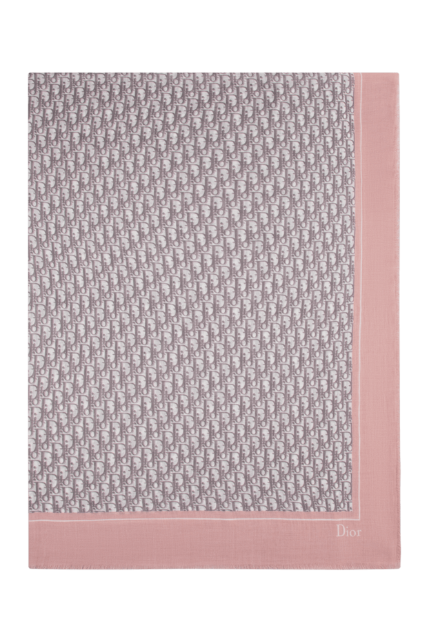 Dior women's silk scarf in pink tones with the signature oblique pattern 196344 - photo 1
