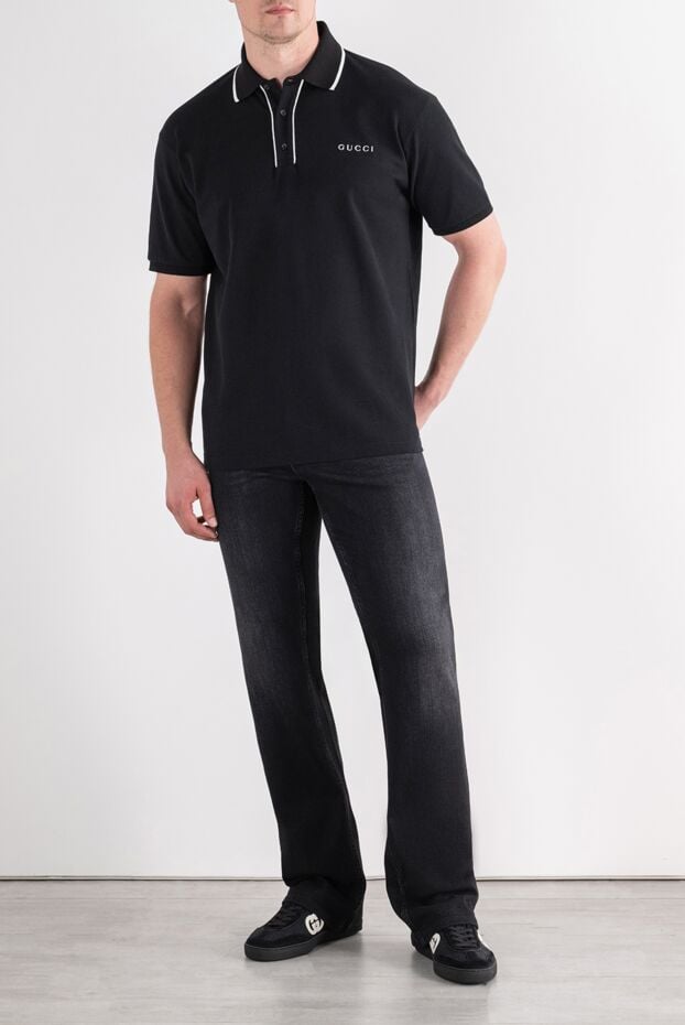 Gucci black straight-leg jeans made of washed cotton denim 196357 - photo 1