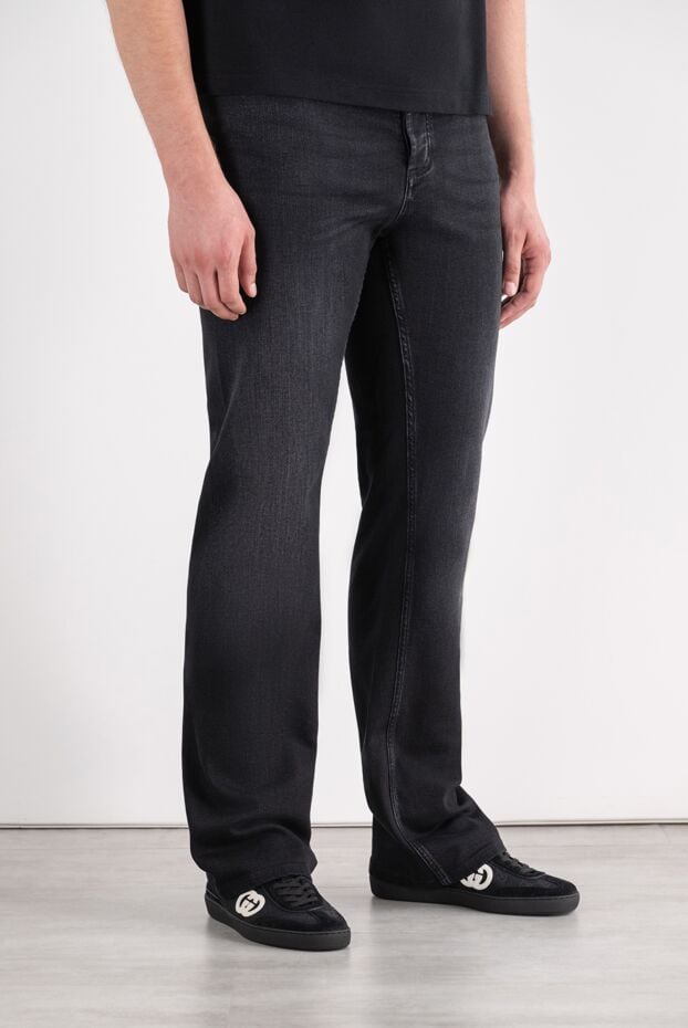 Gucci black straight-leg jeans made of washed cotton denim 196357 - photo 2